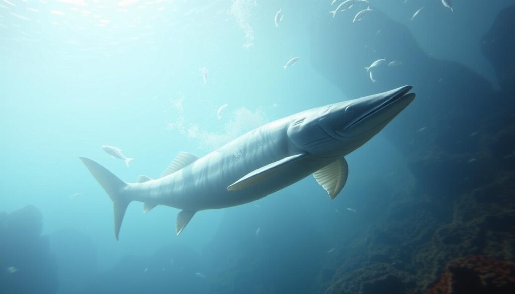A dreaming sturgeon drifts through a serene underwater landscape, the soft light filtering through the water's surface. The sturgeon's body is shrouded in a hazy, ethereal glow, suggesting a mystical, otherworldly presence. Wisps of kelp and schools of shimmering fish surround the sturgeon, creating a sense of tranquility and interconnectedness. In the background, a faint outline of rocks and coral formations suggests the depth and complexity of the subaquatic realm. The overall mood is one of introspection and insight, inviting the viewer to ponder the symbolic meaning of the sturgeon's dream. A dreaming sturgeon drifts through a serene underwater landscape, the soft light filtering through the water's surface. The sturgeon's body is shrouded in a hazy, ethereal glow, suggesting a mystical, otherworldly presence. Wisps of kelp and schools of shimmering fish surround the sturgeon, creating a sense of tranquility and interconnectedness. In the background, a faint outline of rocks and coral formations suggests the depth and complexity of the subaquatic realm. The overall mood is one of introspection and insight, inviting the viewer to ponder the symbolic meaning of the sturgeon's dream.