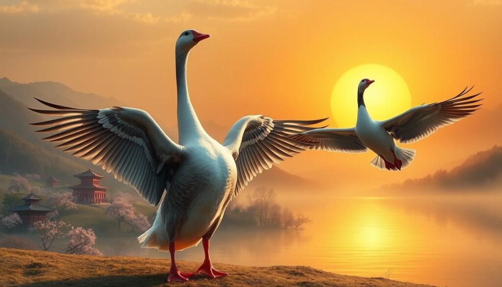 Eastern and Western symbolism of geese in dreams