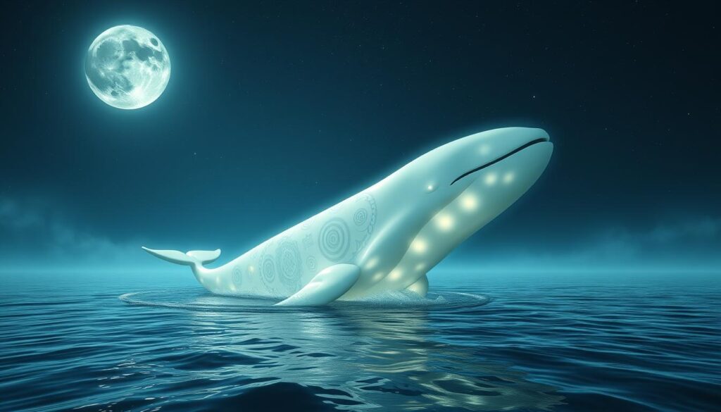 beluga whale totem beluga whale totem