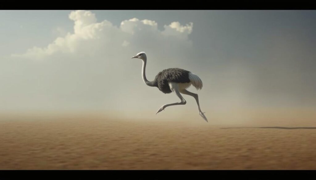 ostrich running in dream