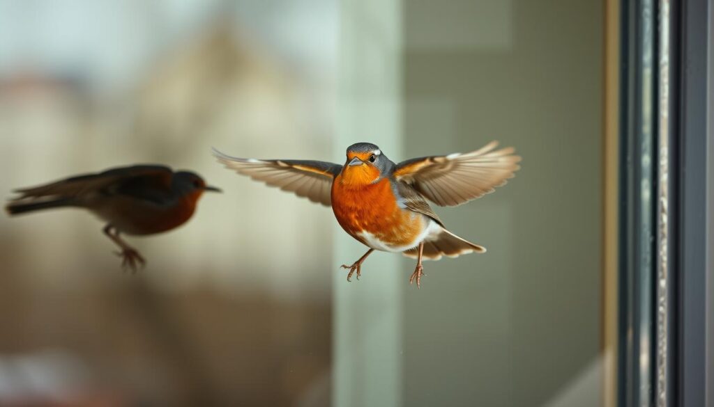 robin flying into window robin flying into window