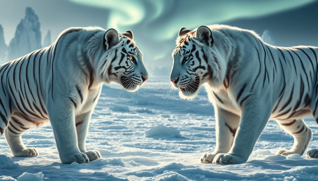white tiger vs snow tiger